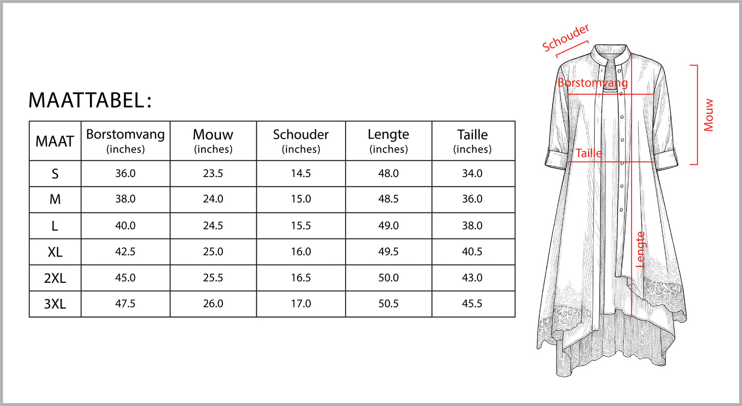Boho Jurk met Kant en Bijpassende Blouse voor Dames
