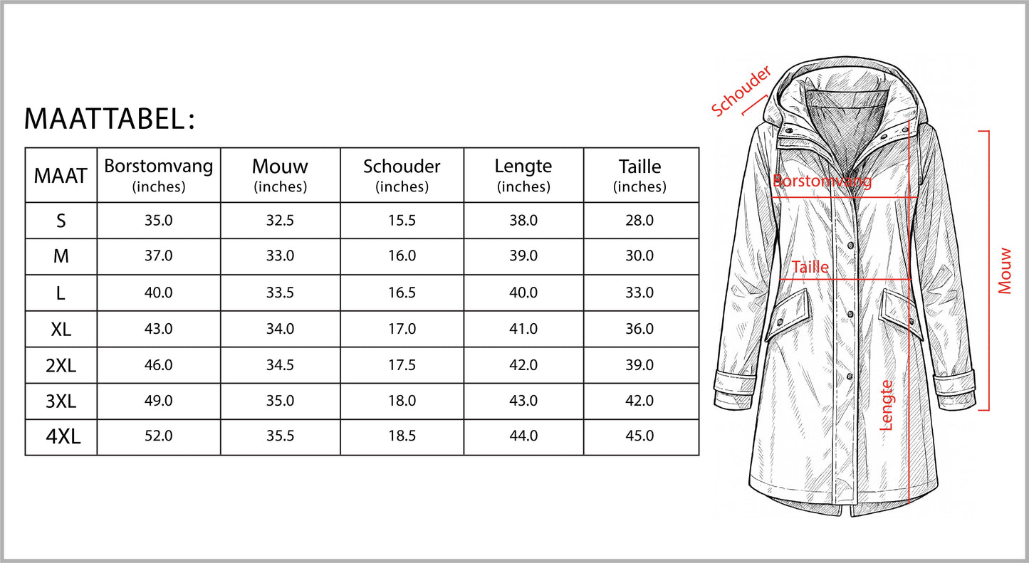 Dames Waterdichte Windjack met Capuchon