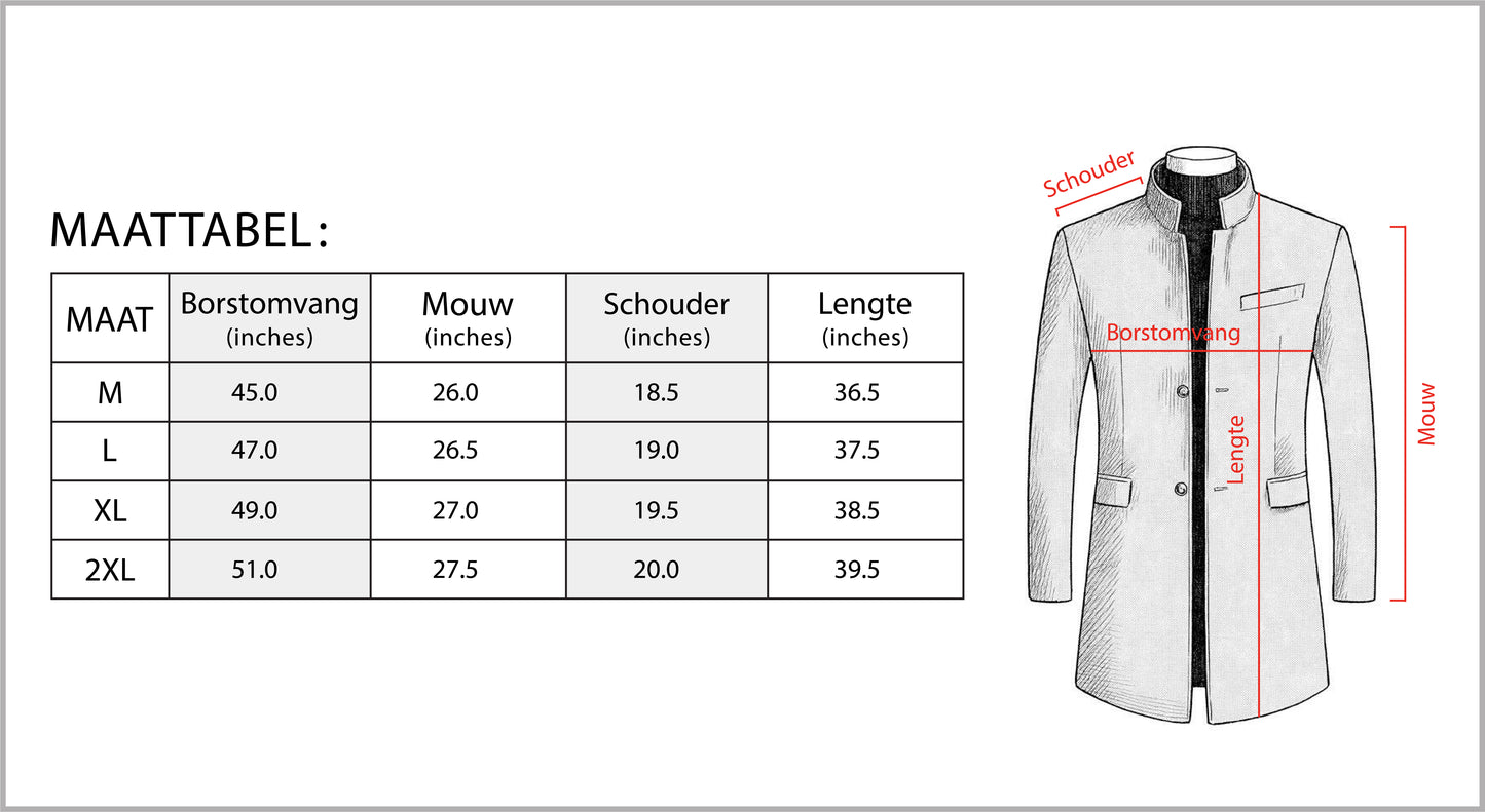 STYLAAR Lange Jas voor Heren