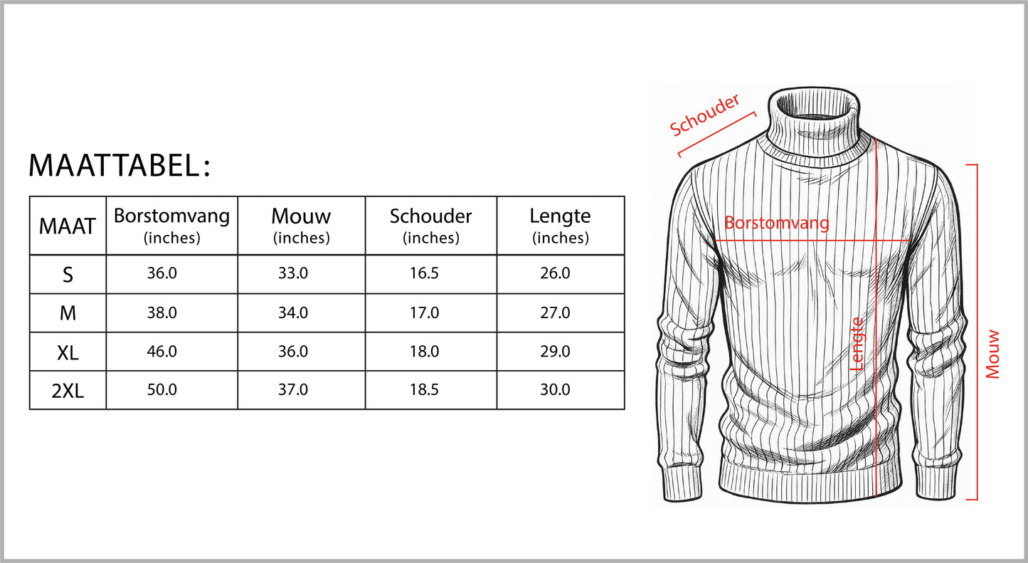 STYLAAR - Heren Coltrui Casual Gebreide Pullover
