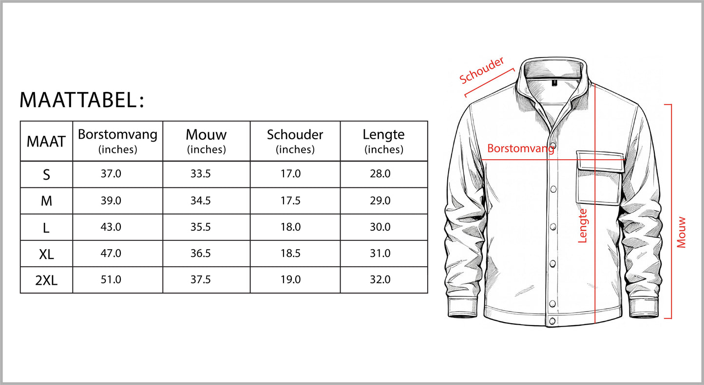 STYLAAR - Heren Winterjas Met Fleece Voering En Knopsluiting