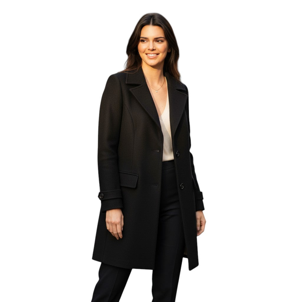 Dames Winterjas met Tailored Kraag-STYLAAR