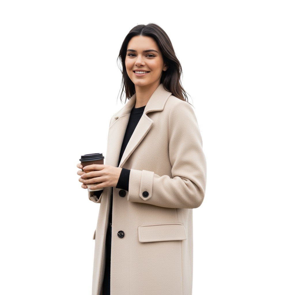 Dames Winterjas met Tailored Kraag-STYLAAR