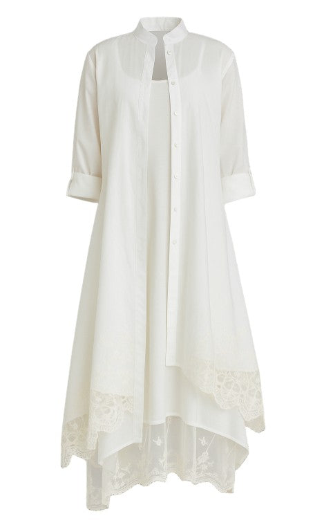 STYLAAR - Boho Jurk met Kant en Bijpassende Blouse voor Dames-STYLAAR