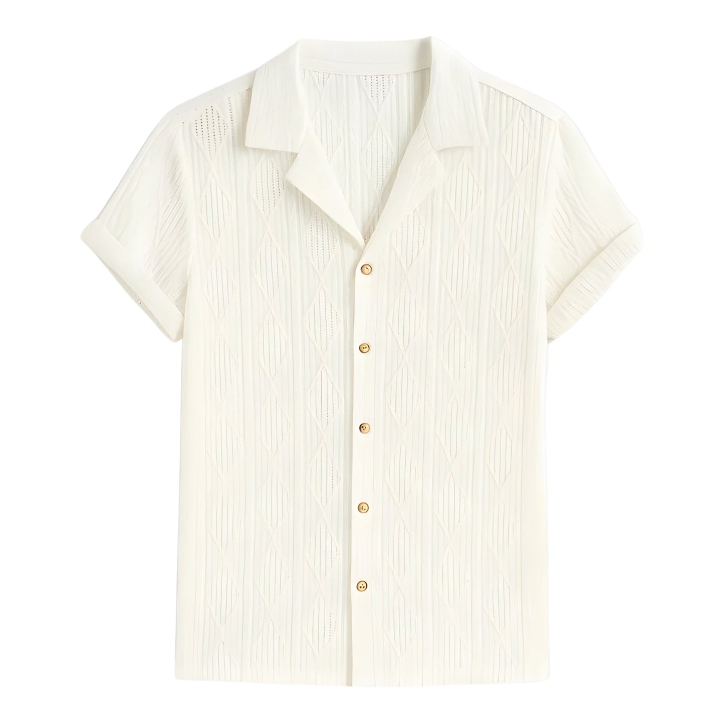 STYLAAR - Cubaanse Jacquard Overhemd voor Heren-STYLAAR