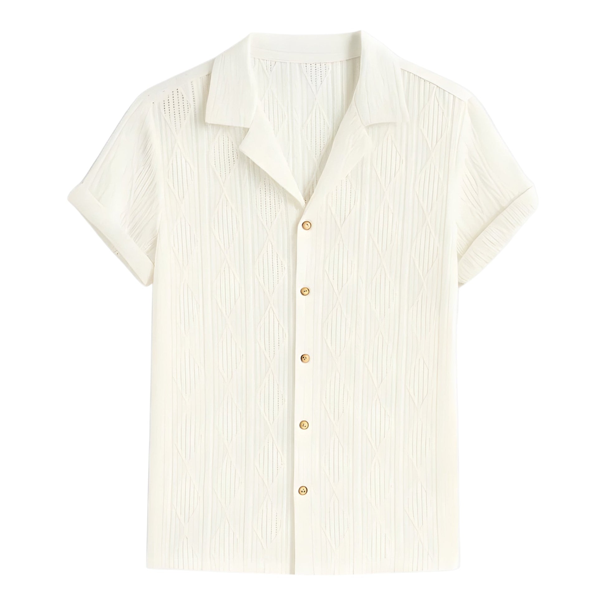 STYLAAR - Cubaanse Jacquard Overhemd voor Heren-STYLAAR