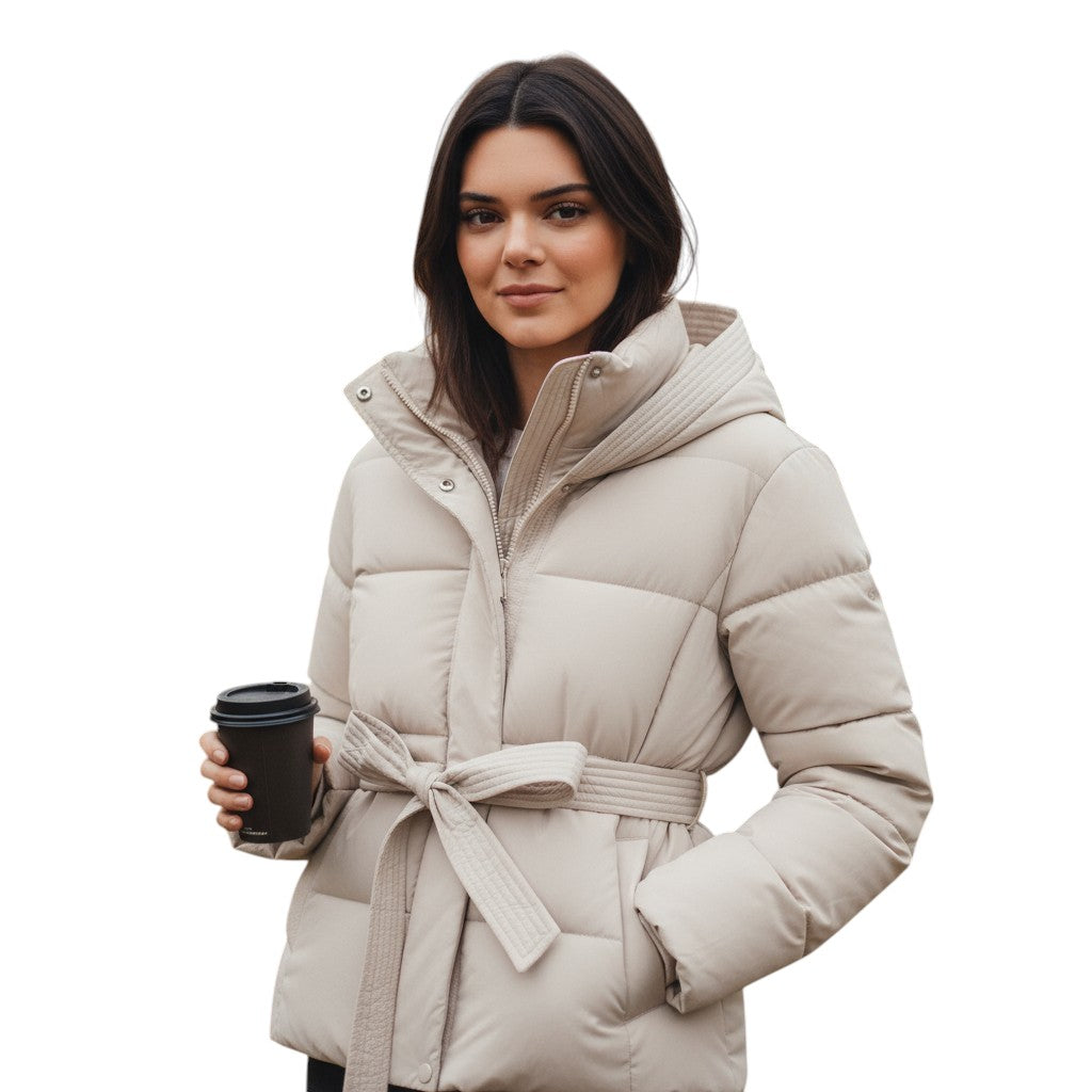STYLAAR - Dames Puffer Jacket met Capuchon Winterjas-STYLAAR