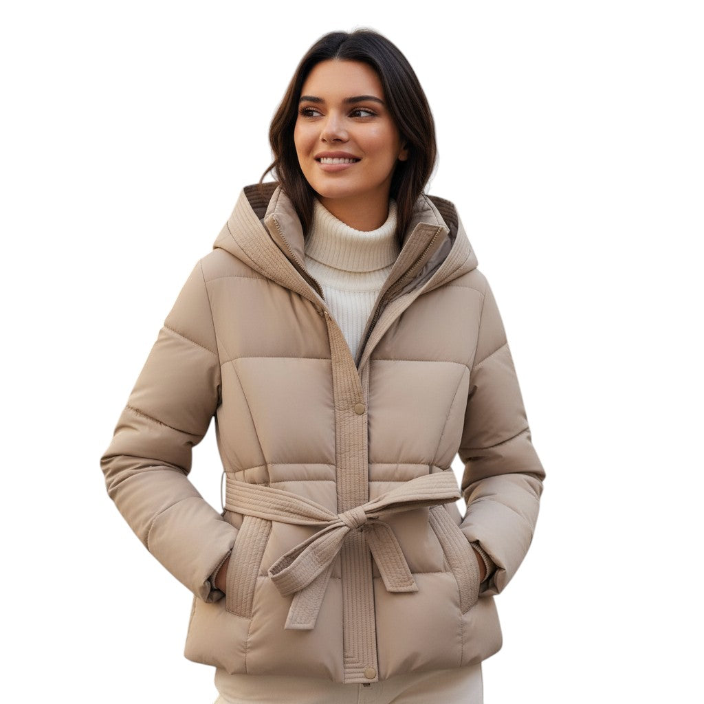 STYLAAR - Dames Puffer Jacket met Capuchon Winterjas-STYLAAR