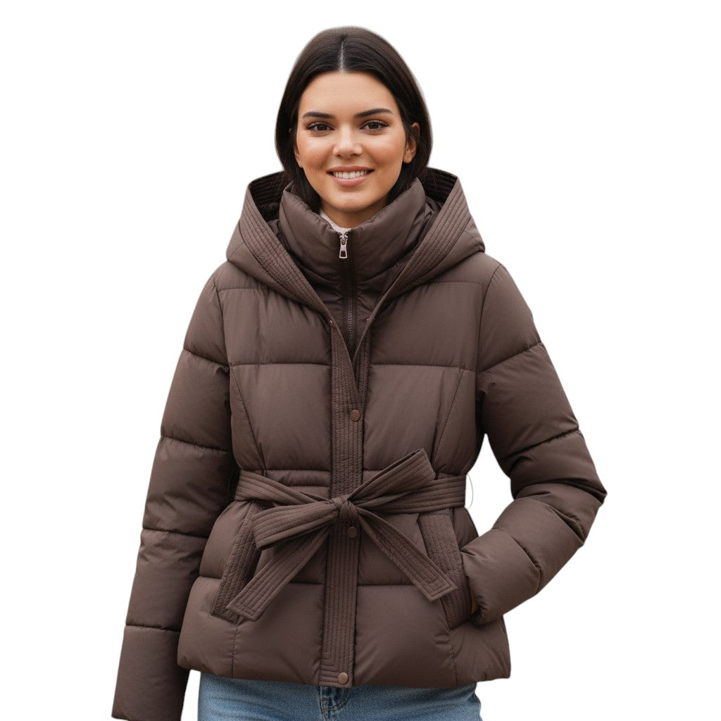 STYLAAR - Dames Puffer Jacket met Capuchon Winterjas-STYLAAR