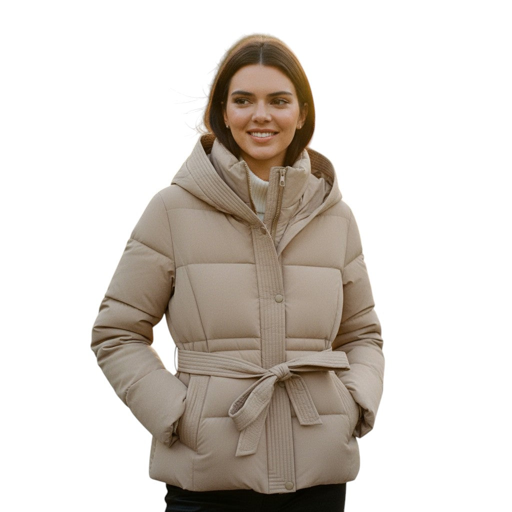 STYLAAR - Dames Puffer Jacket met Capuchon Winterjas-STYLAAR