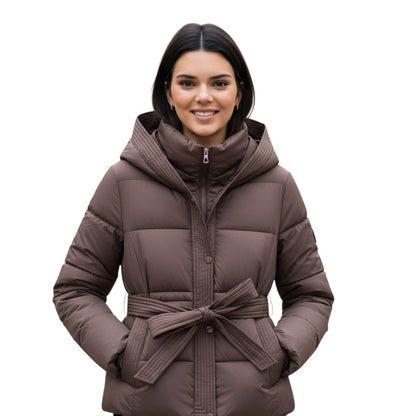 STYLAAR - Dames Puffer Jacket met Capuchon Winterjas-STYLAAR