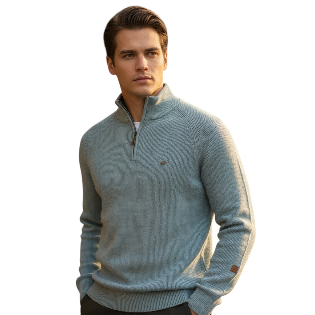 STYLAAR - Heren Cardigan Rits Voorkant Winterstijl-STYLAAR