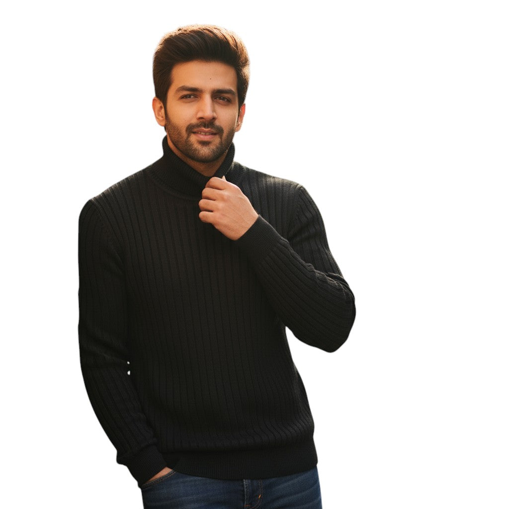 STYLAAR - Heren Coltrui Casual Gebreide Pullover Warme Trui-STYLAAR