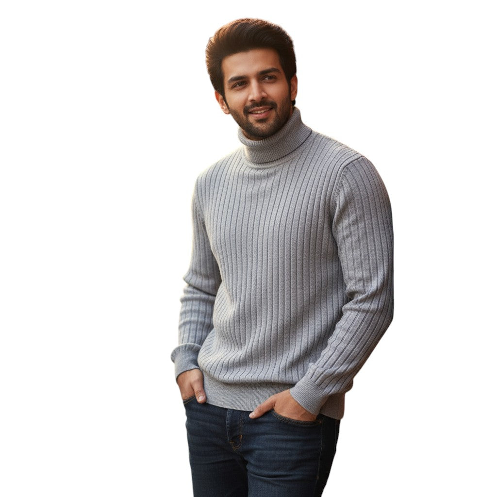 STYLAAR - Heren Coltrui Casual Gebreide Pullover Warme Trui-STYLAAR