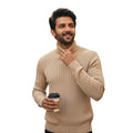 STYLAAR - Heren Coltrui Casual Gebreide Pullover Warme Trui-STYLAAR