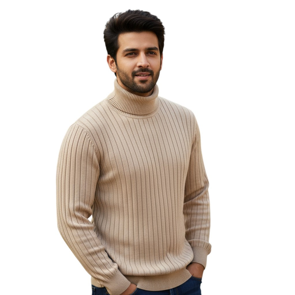 STYLAAR - Heren Coltrui Casual Gebreide Pullover Warme Trui-STYLAAR