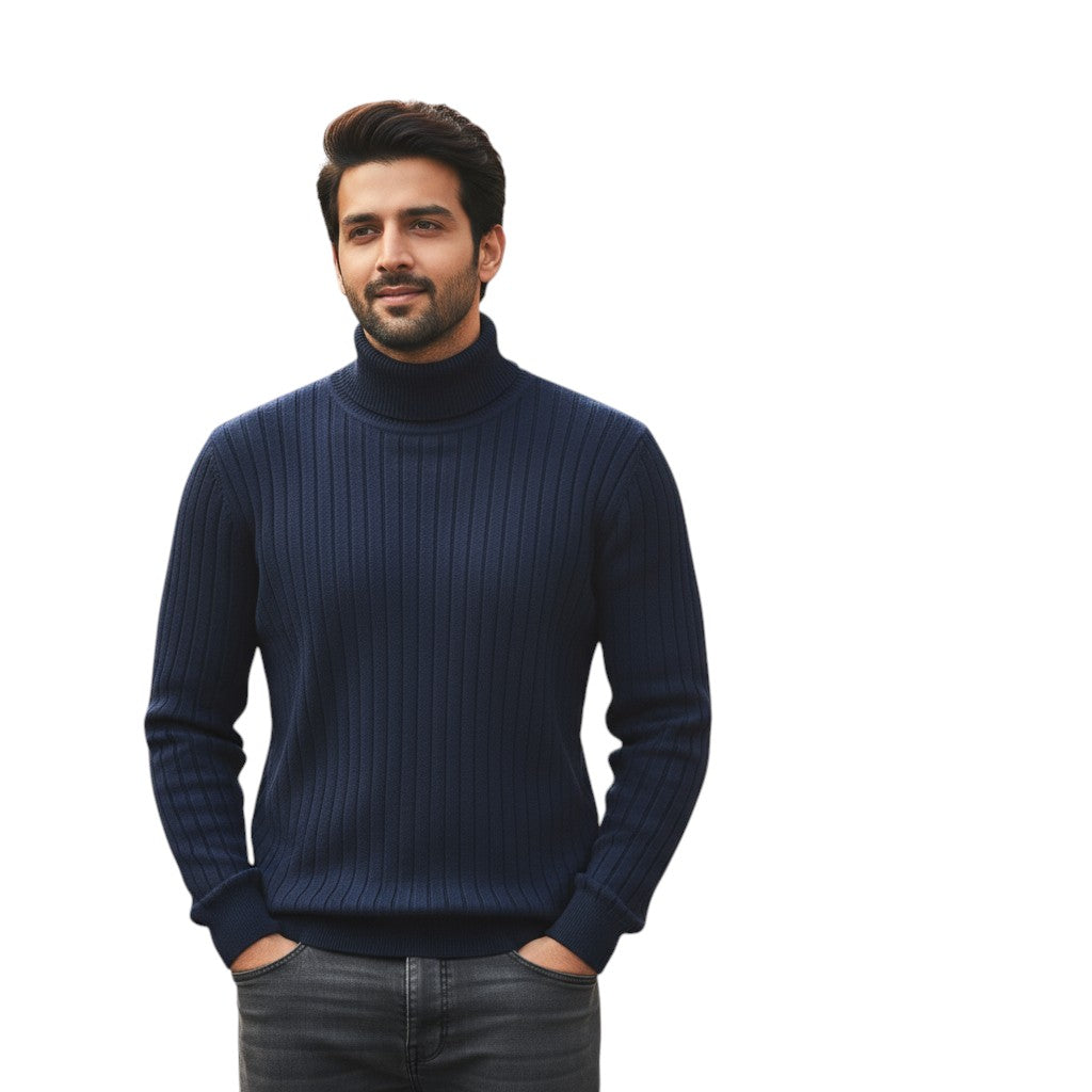 STYLAAR - Heren Coltrui Casual Gebreide Pullover Warme Trui-STYLAAR