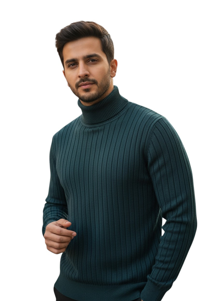 STYLAAR - Heren Coltrui Casual Gebreide Pullover Warme Trui-STYLAAR