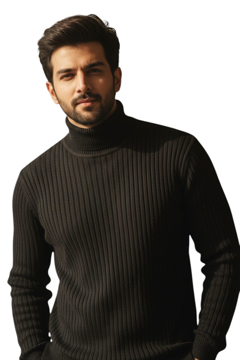 STYLAAR - Heren Coltrui Casual Gebreide Pullover Warme Trui-STYLAAR