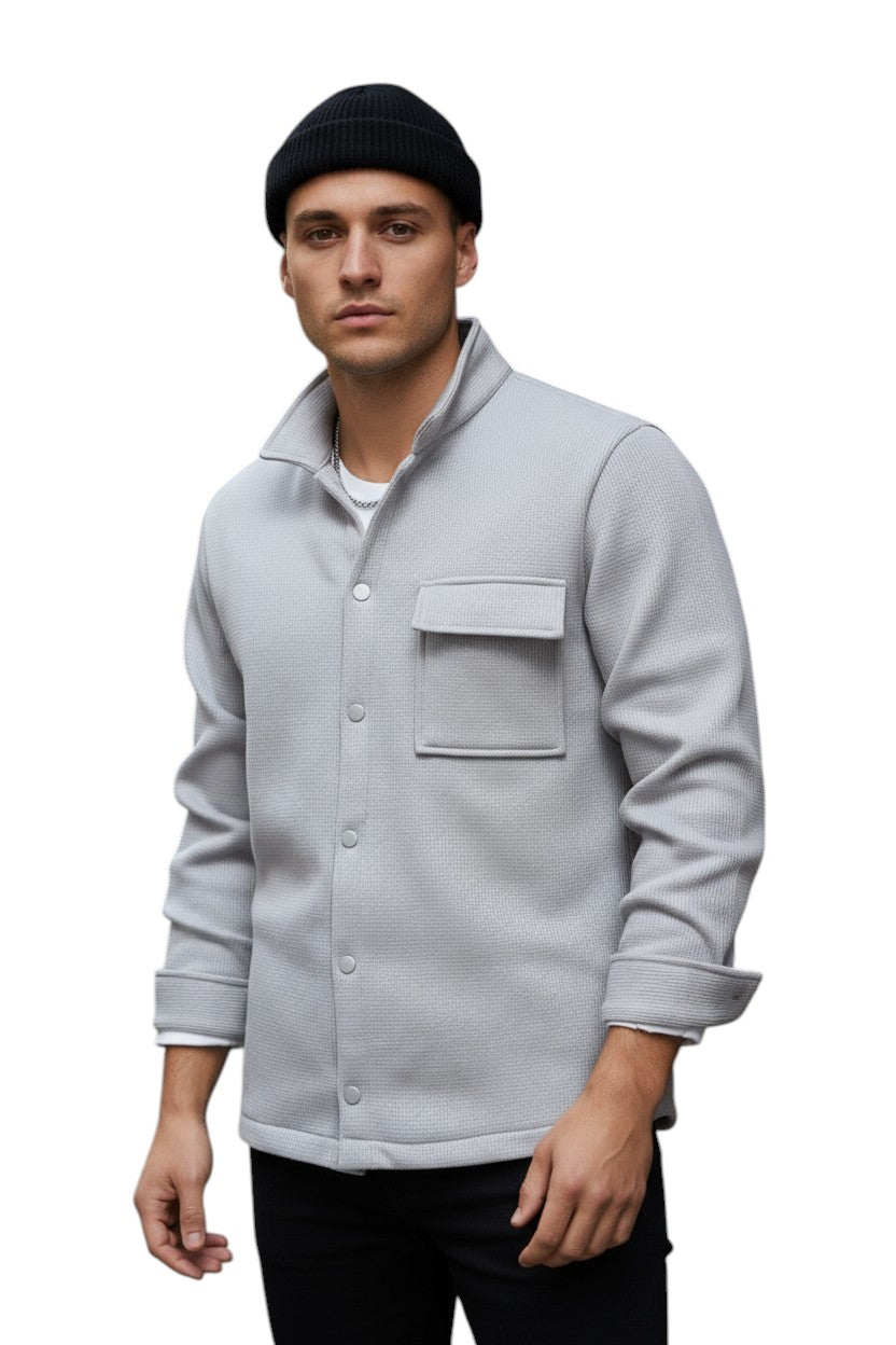 STYLAAR - Heren Winterjas Met Fleece Voering En Knopsluiting-STYLAAR