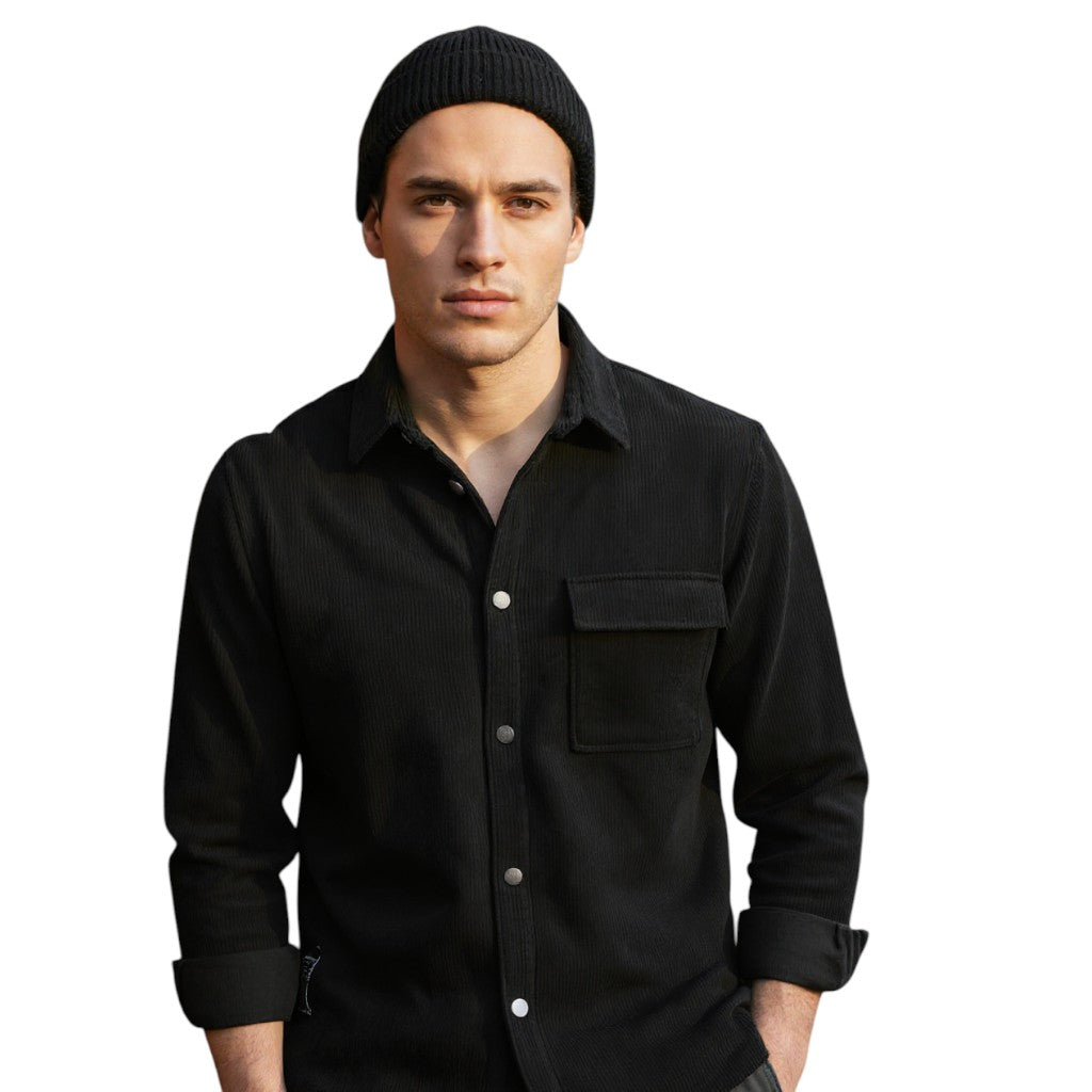 STYLAAR - Heren Winterjas Met Fleece Voering En Knopsluiting-STYLAAR