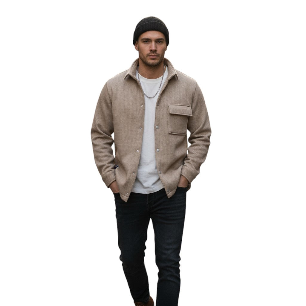 STYLAAR - Heren Winterjas Met Fleece Voering En Knopsluiting-STYLAAR