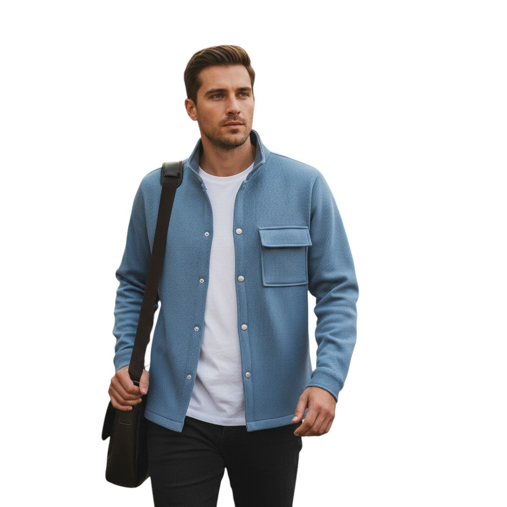 STYLAAR - Heren Winterjas Met Fleece Voering En Knopsluiting-STYLAAR