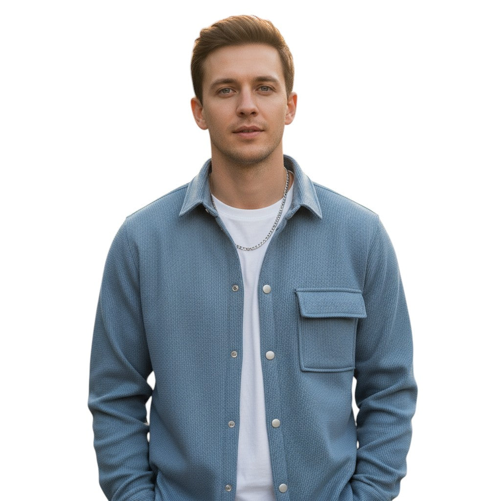 STYLAAR - Heren Winterjas Met Fleece Voering En Knopsluiting-STYLAAR