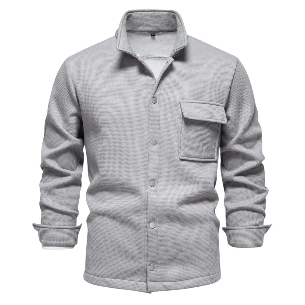 STYLAAR - Heren Winterjas Met Fleece Voering En Knopsluiting-STYLAAR