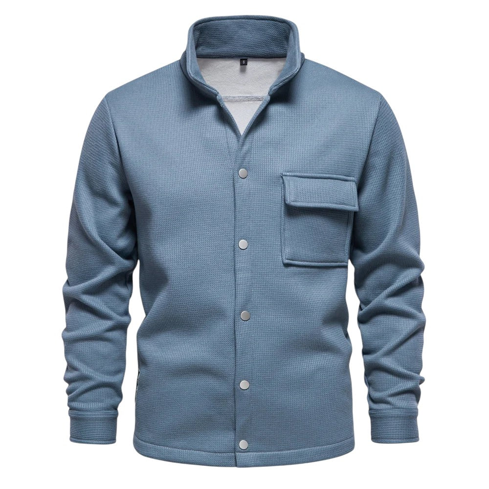 STYLAAR - Heren Winterjas Met Fleece Voering En Knopsluiting-STYLAAR