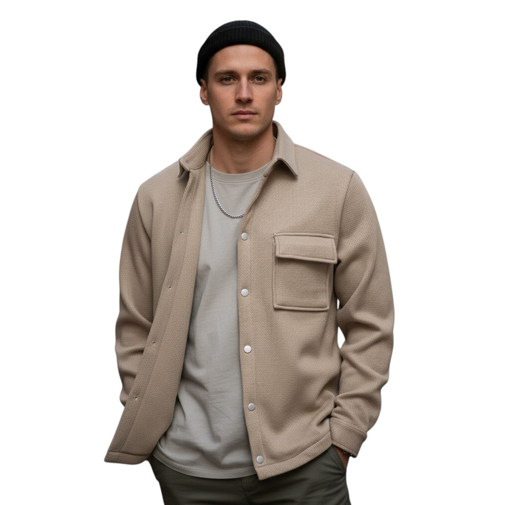 STYLAAR - Heren Winterjas Met Fleece Voering En Knopsluiting-STYLAAR