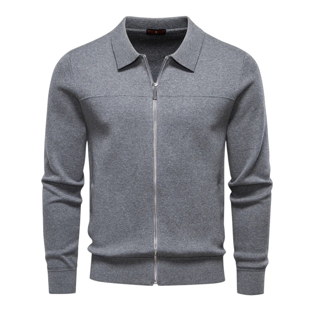 STYLAAR - Herenjas Hoge Kraag Rits Casual Winterstijl-STYLAAR