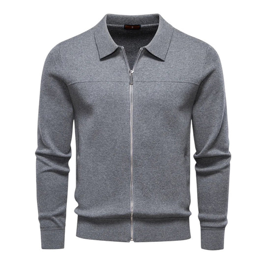 STYLAAR - Herenjas Hoge Kraag Rits Casual Winterstijl-STYLAAR