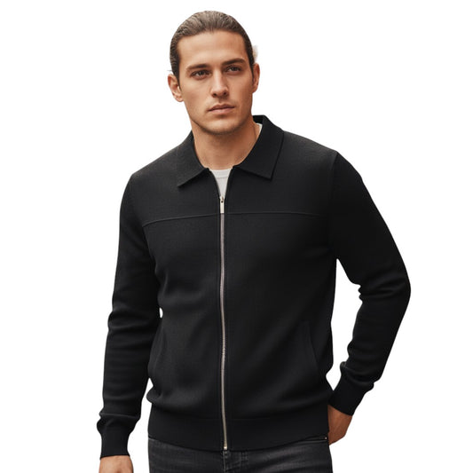 STYLAAR - Herenjas Hoge Kraag Rits Casual Winterstijl-STYLAAR