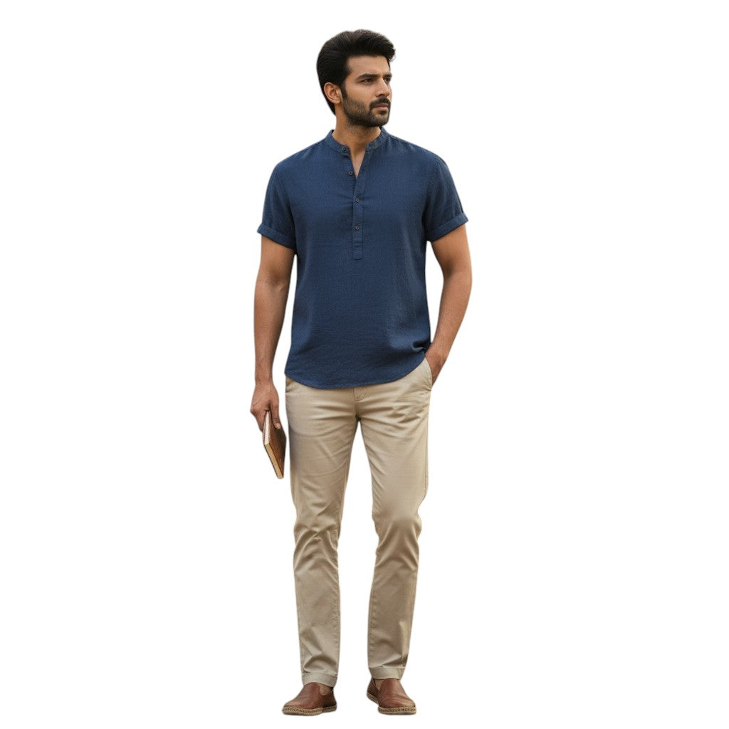 STYLAAR - Herenlinnen overhemd voor dagelijks gebruik-STYLAAR