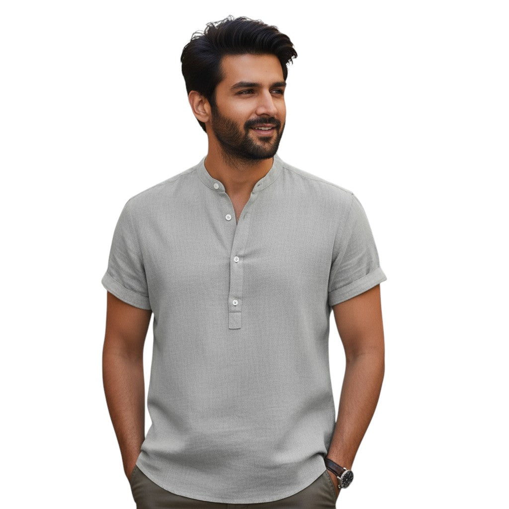 STYLAAR - Herenlinnen overhemd voor dagelijks gebruik-STYLAAR