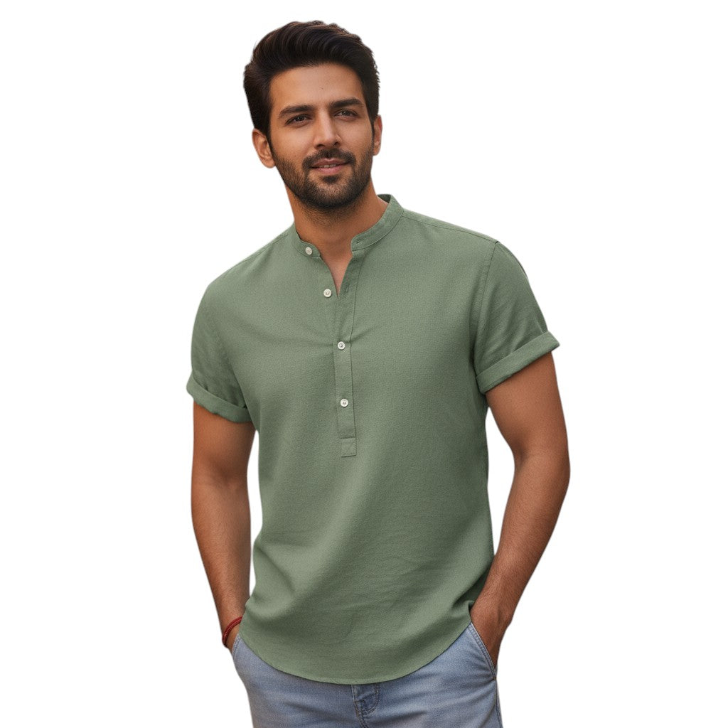 STYLAAR - Herenlinnen overhemd voor dagelijks gebruik-STYLAAR