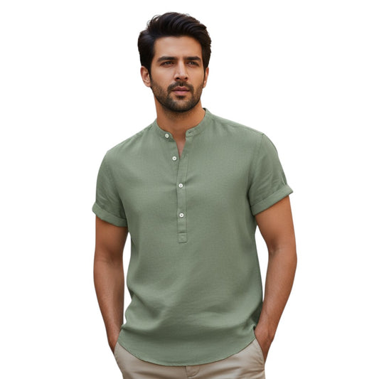 STYLAAR - Herenlinnen overhemd voor dagelijks gebruik-STYLAAR