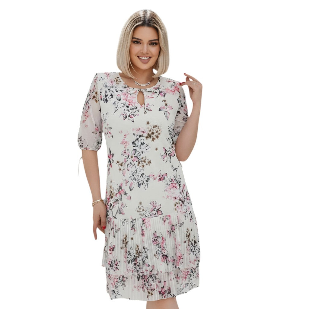 STYLAAR - Lange Plissé Jurk Dames-STYLAAR