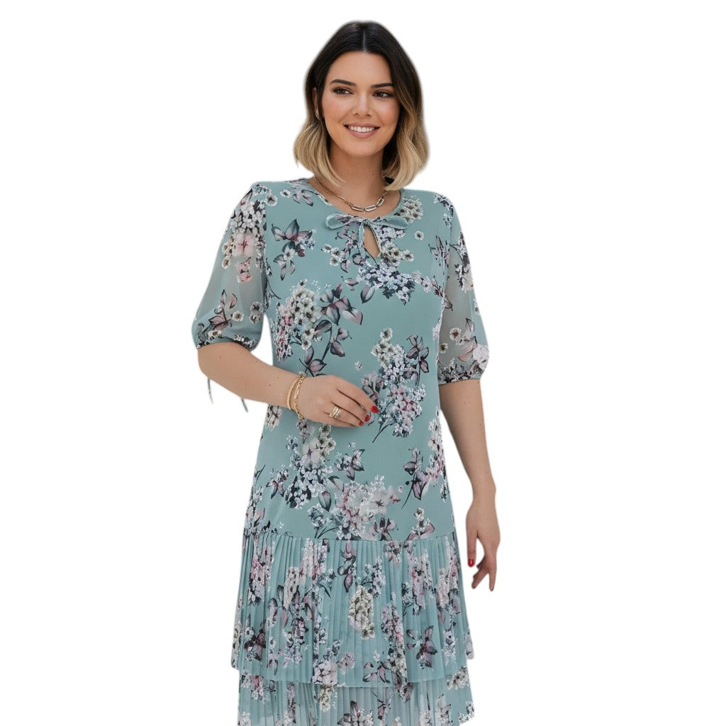 STYLAAR - Lange Plissé Jurk Dames-STYLAAR