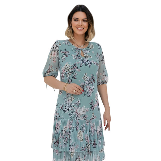 STYLAAR - Lange Plissé Jurk Dames-STYLAAR