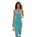 STYLAAR - Midi Jurk Zonder Mouwen voor Dames met Splits-STYLAAR