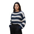 STYLAAR - Oversized Trui voor Vrouwen Lange Mouwen Crewneck Jumper-STYLAAR