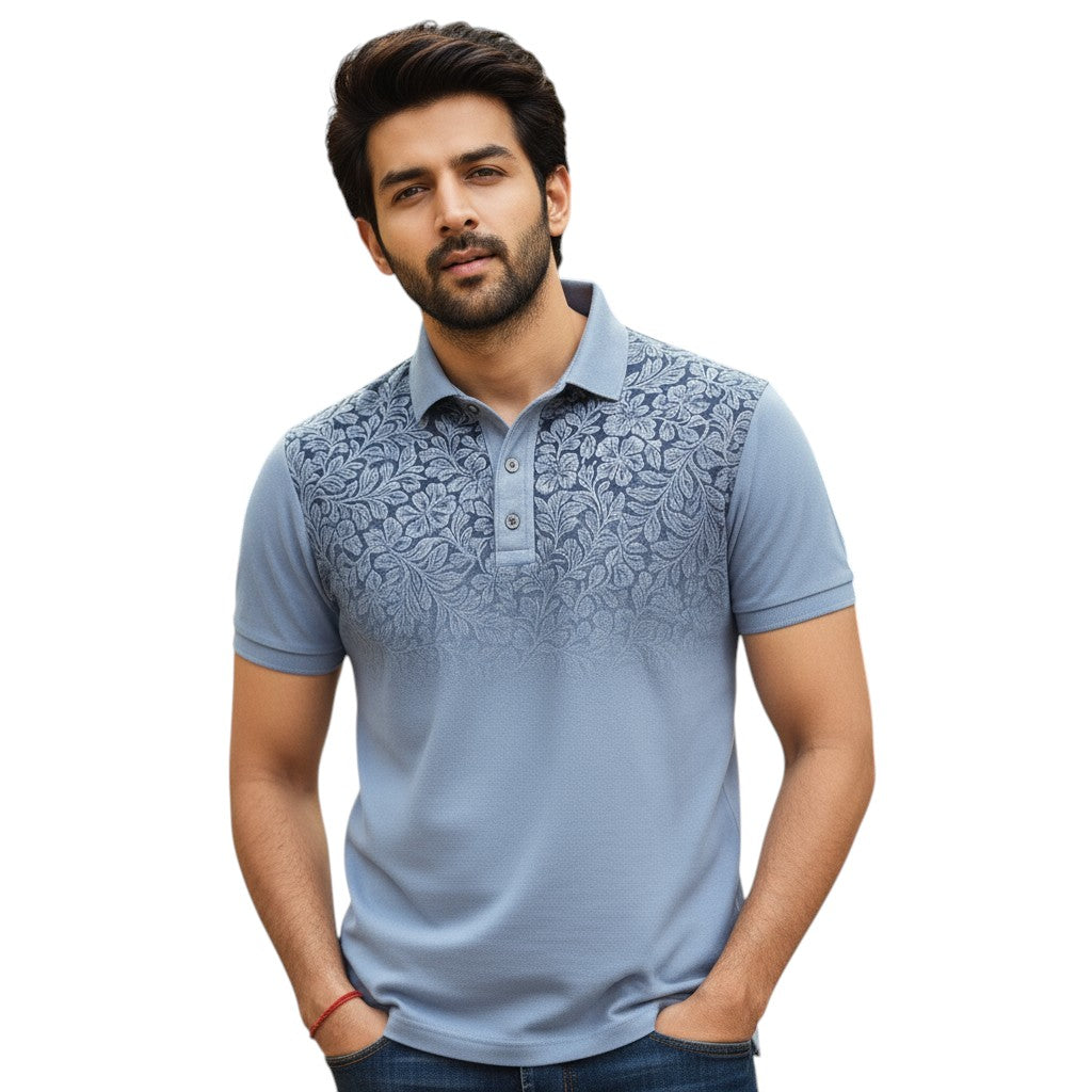 STYLAAR - Polo Heren Korte Mouwen Zomer Gradient Stijl-STYLAAR