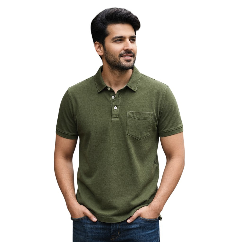 STYLAAR - Polo voor heren met borstzakje-STYLAAR