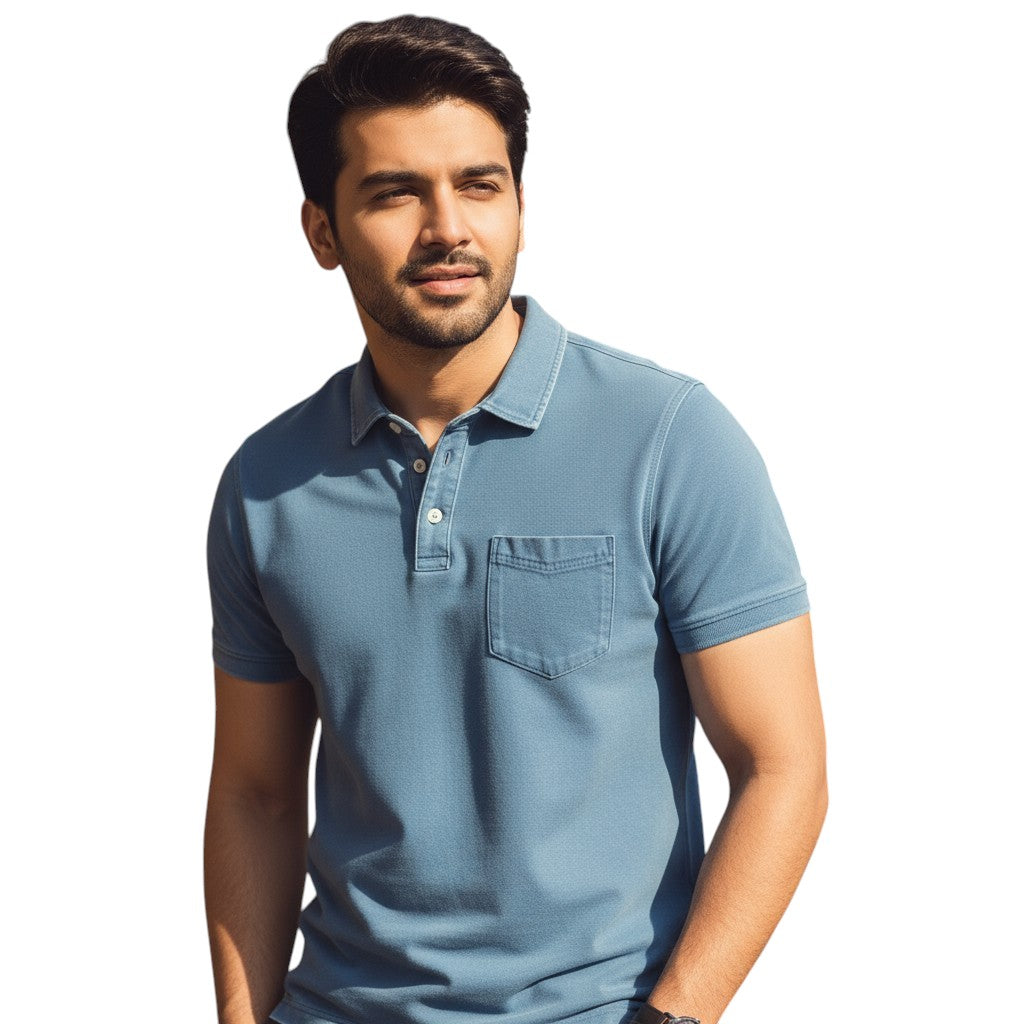 STYLAAR - Polo voor heren met borstzakje-STYLAAR