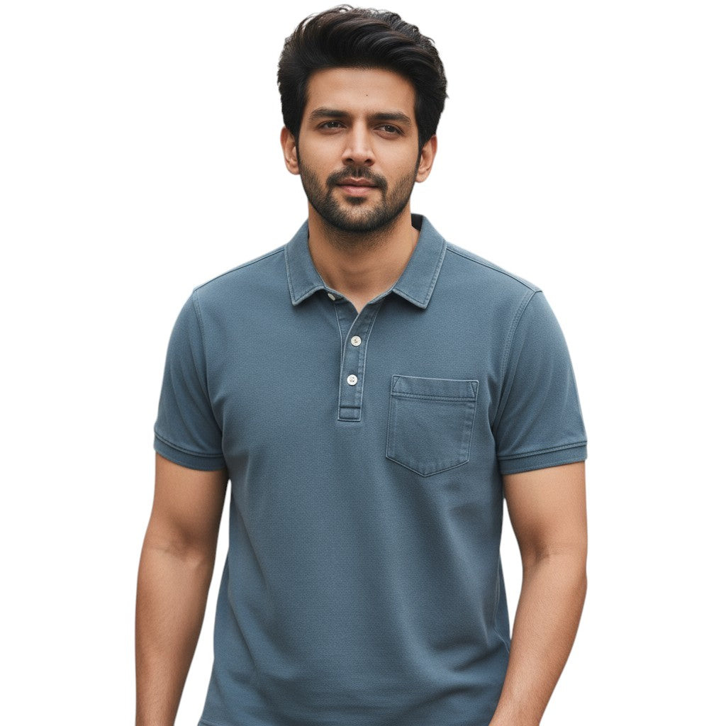 STYLAAR - Polo voor heren met borstzakje-STYLAAR