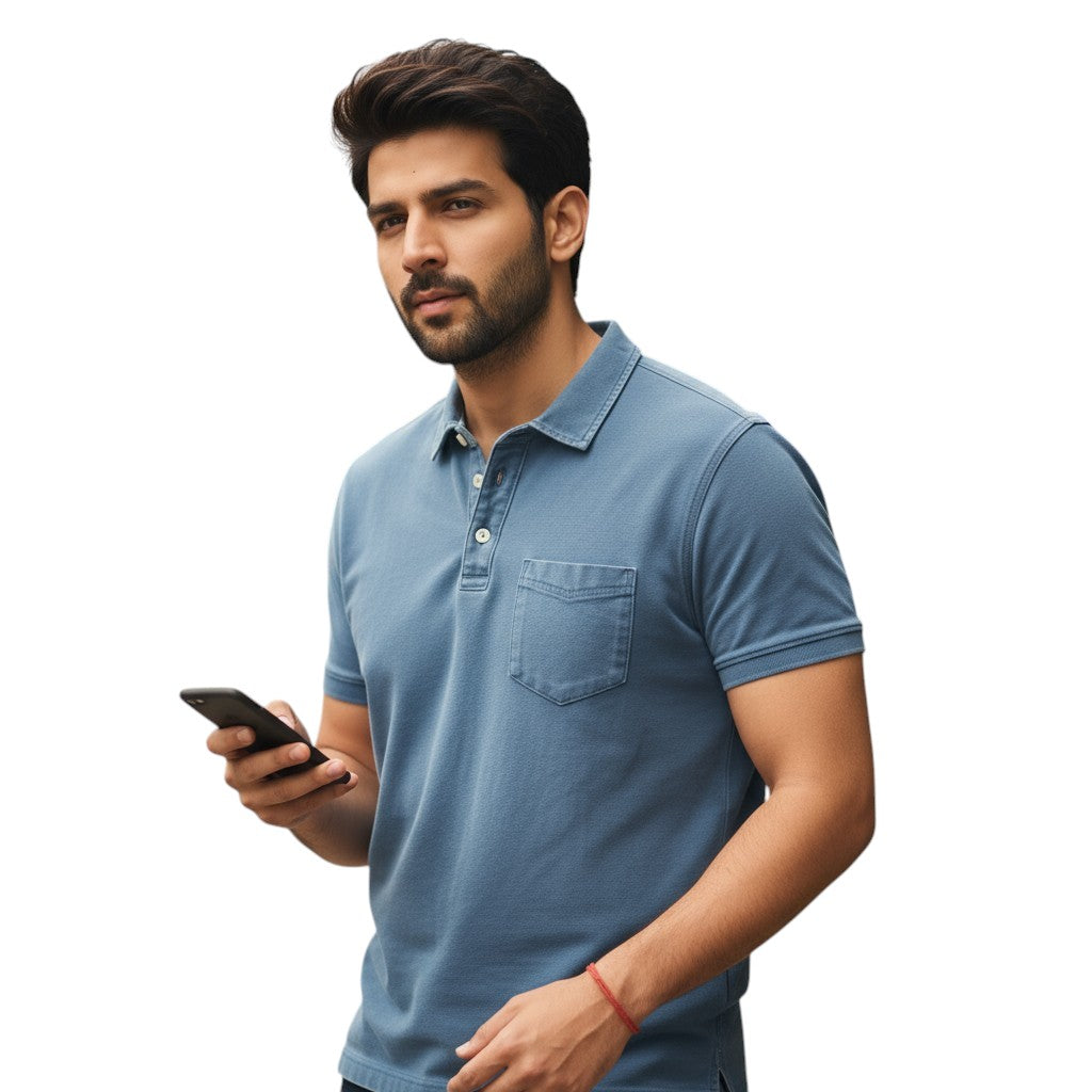 STYLAAR - Polo voor heren met borstzakje-STYLAAR