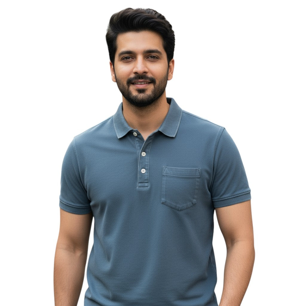 STYLAAR - Polo voor heren met borstzakje-STYLAAR