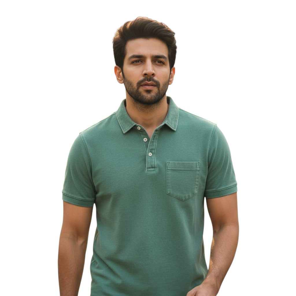 STYLAAR - Polo voor heren met borstzakje-STYLAAR